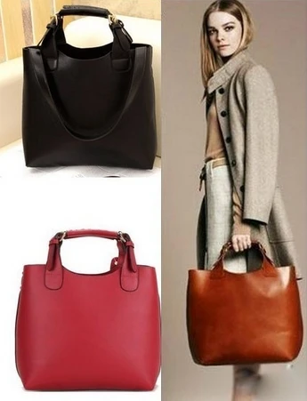 Free shipping Women Ladies retro Celebrity Tote Bag Pu leather Handbags Adjustable Handle Brand ...