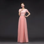 Save 16.34 on 2017 autumn O Neck short sleeve long Lace Wine Evening dresses pluse size prom Dress Diamond Belt Custom size Dark red om dress