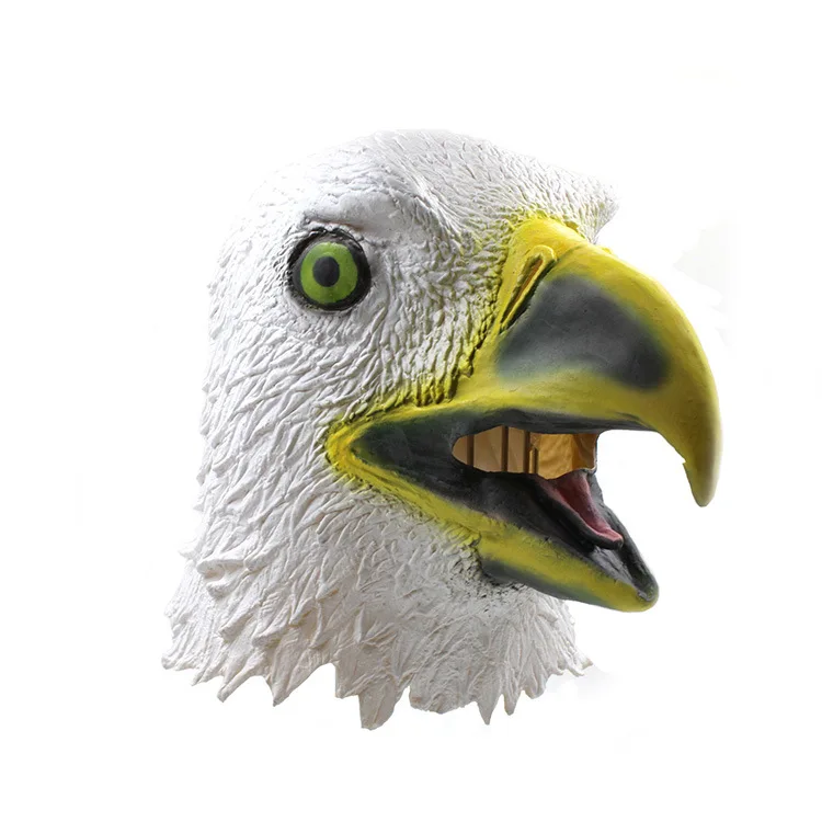 Hewan Kostum Prop Hitam Putih Burung Elang Masker Untuk Halloween