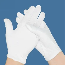 Хлопковые тонкие ювелирные изделия этикет медицинский водонепроницаемый анти вибрации износостойкие безопасные рабочие защитные перчатки для рук продвижение