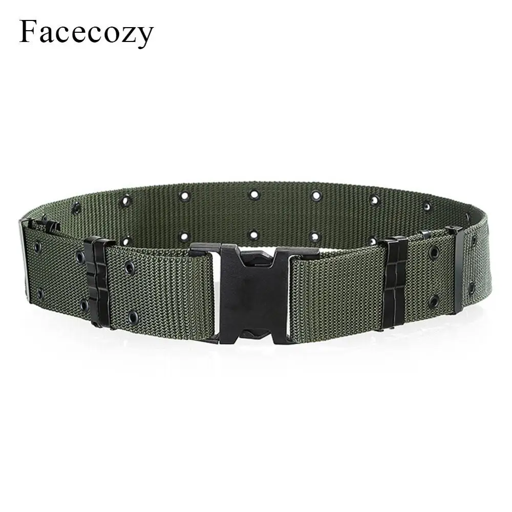 Army Green Fecocozy военные тактические поясные повязки полицейская форма наружный поясной ремень нейлоновый тканый 5,5 см Широкие ремни качественная поясная безопасность поддержка - Цвет: Army Green