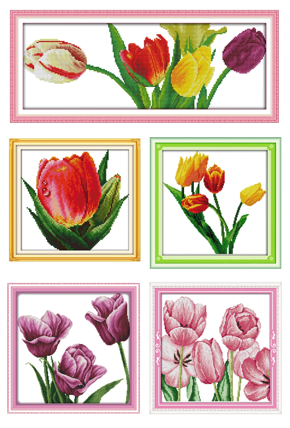 

Flowers China Cross Stitch 11CT 14CT Printing Cross Stitch Flower Embroidery Set Hand Needlework Eco-cotton Embroidery