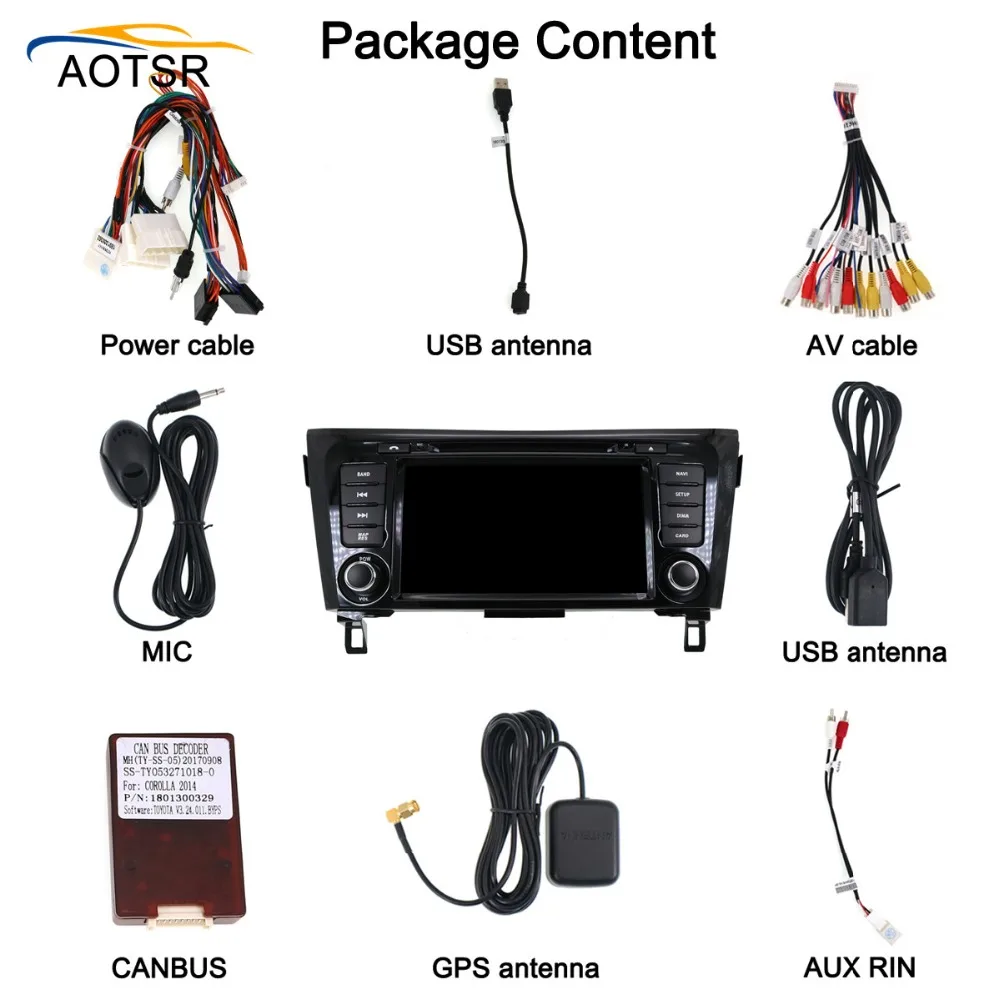 Best Android 8.0 Car GPS Radio Player for Nissan X-TRAIL Qashqai Dualis Rouge 2013-2017 Octa Core 4+32 BT Stereo Multimedia head unit 5