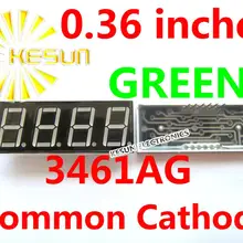 50 шт. x 0,36 дюйм(ов) зеленый красные, синие нефрит зеленый общий катод/анод 4 Цифровой пробки 3461AG 3461AGG 3461AB светодиодный дисплей модуль