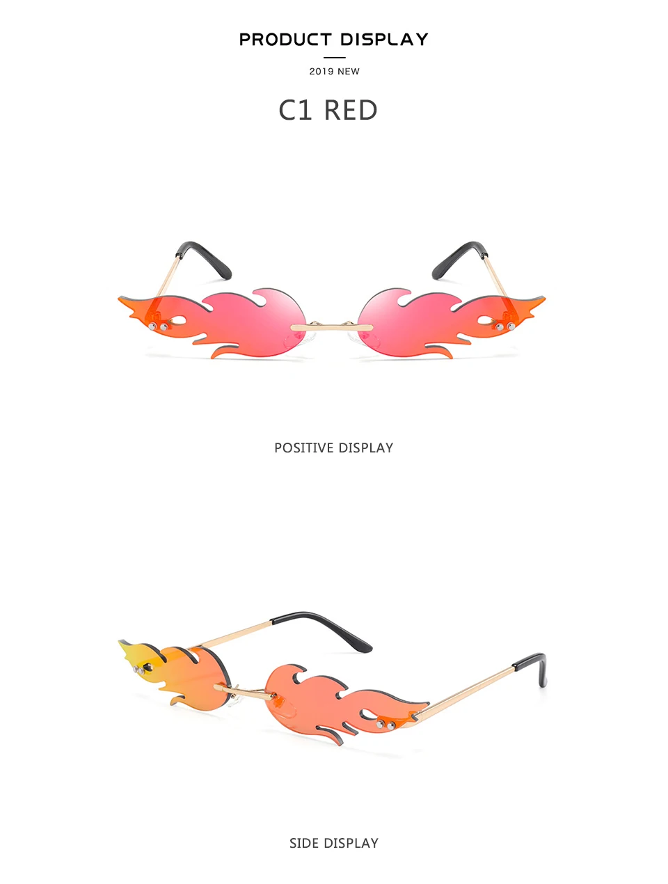 Модные солнечные очки с огненным пламенем для женщин и мужчин, солнцезащитные очки без оправы, солнцезащитные очки UV400, роскошные трендовые узкие Винтажные Солнцезащитные Очки