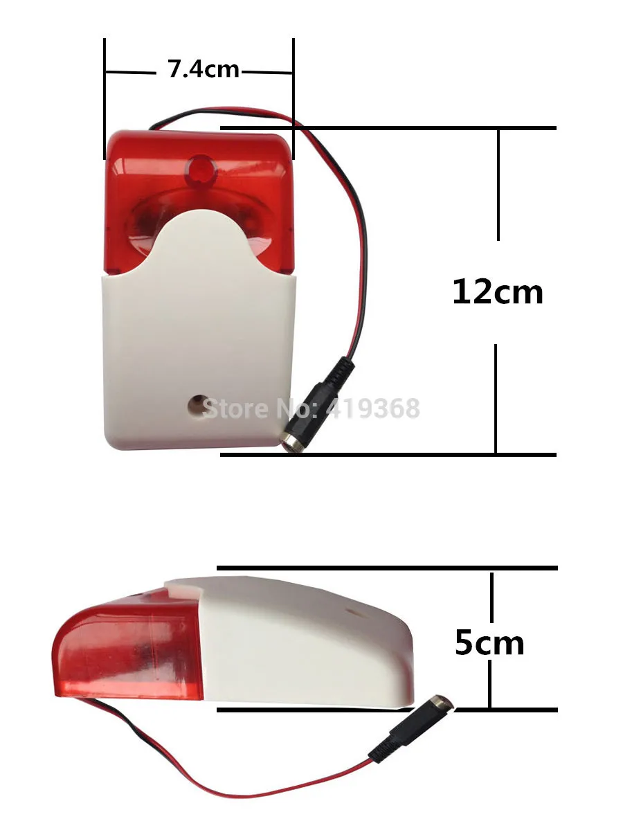 Беспроводная сирена 315 МГц GSM со стробоскопической вспышкой 12 В домашняя охранная сигнализация Стробоскопическая сирена(2 шт SR-60a