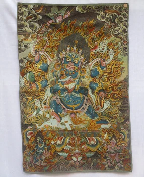 

Collectible Traditional Tibetan Buddhism in Nepal Thangka of Buddha paintings ,Big size Buddhism silk brocade painting p002531