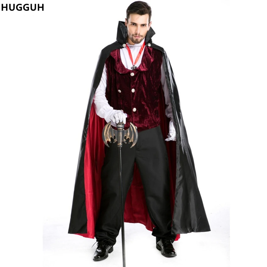 Buy HUGGUH Brand New Male Clothes Cosplay Costume Halloween Role Play Vampi...