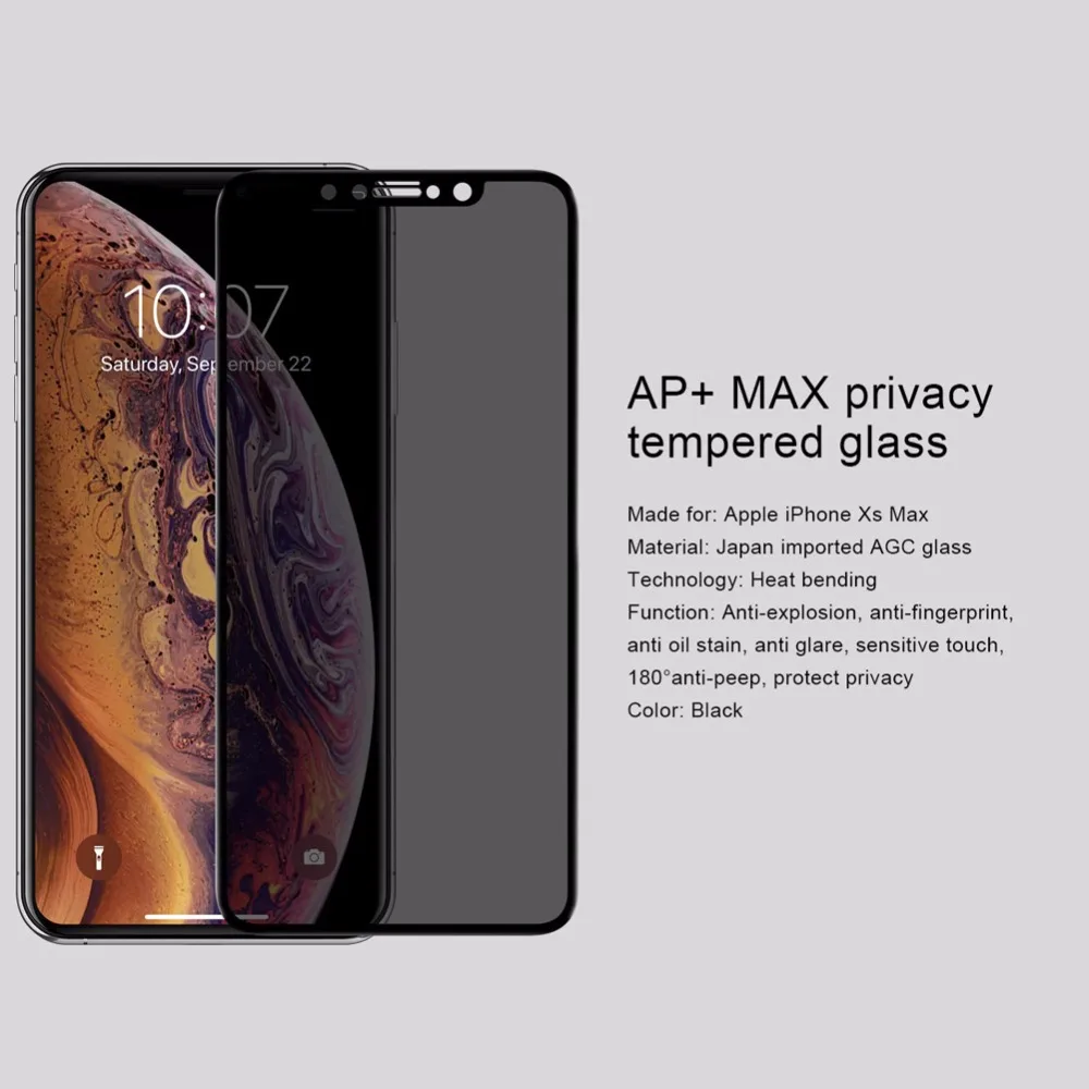 Nillkin 3D AP+ MAX полное покрытие стекло для iPhone 11 Pro X XS Max XR закаленное стекло Nilkin Защитная пленка для экрана для iPhone X XS Max