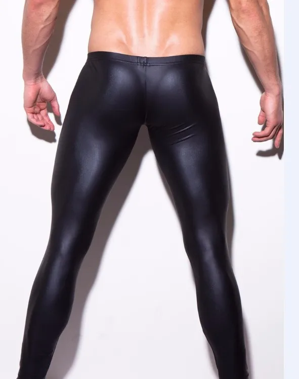 Мужское сексуальное нижнее белье, мужские кожаные брюки, мужские леггинсы, мужские брюки из искусственной кожи