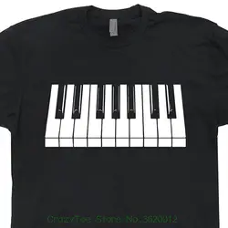 Пианино ключи футболка клавиатура Рубашки для мальчиков белые и черные клавиши Прохладный Рок игрок играет пианист кейтар Джаз Блюз Tee