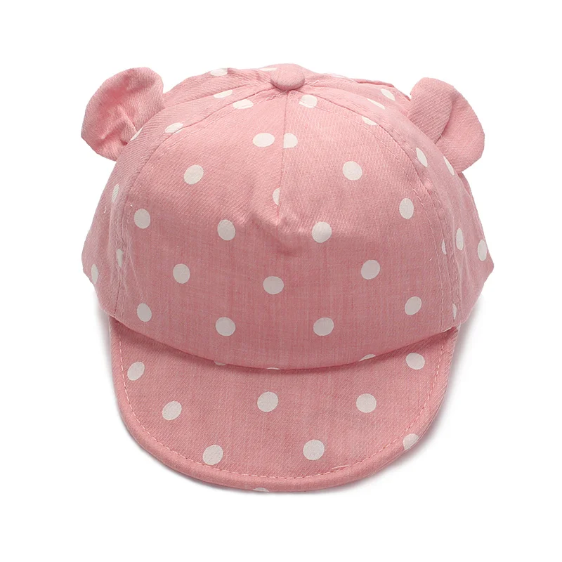 Dot Baby Caps New Girl Boys Cap Summer Hats For Boy Infant Sun Hat With Ear 2017 Sunscreen Baby Girl Hat Spring Baby Accessories (2)