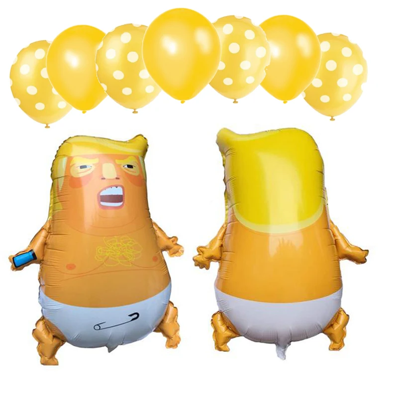 

9pcs Trump Baby Balloons Creative Unique Party Balloon Favortie Funny helium air Balloons Donald Trump Novelty party decorations