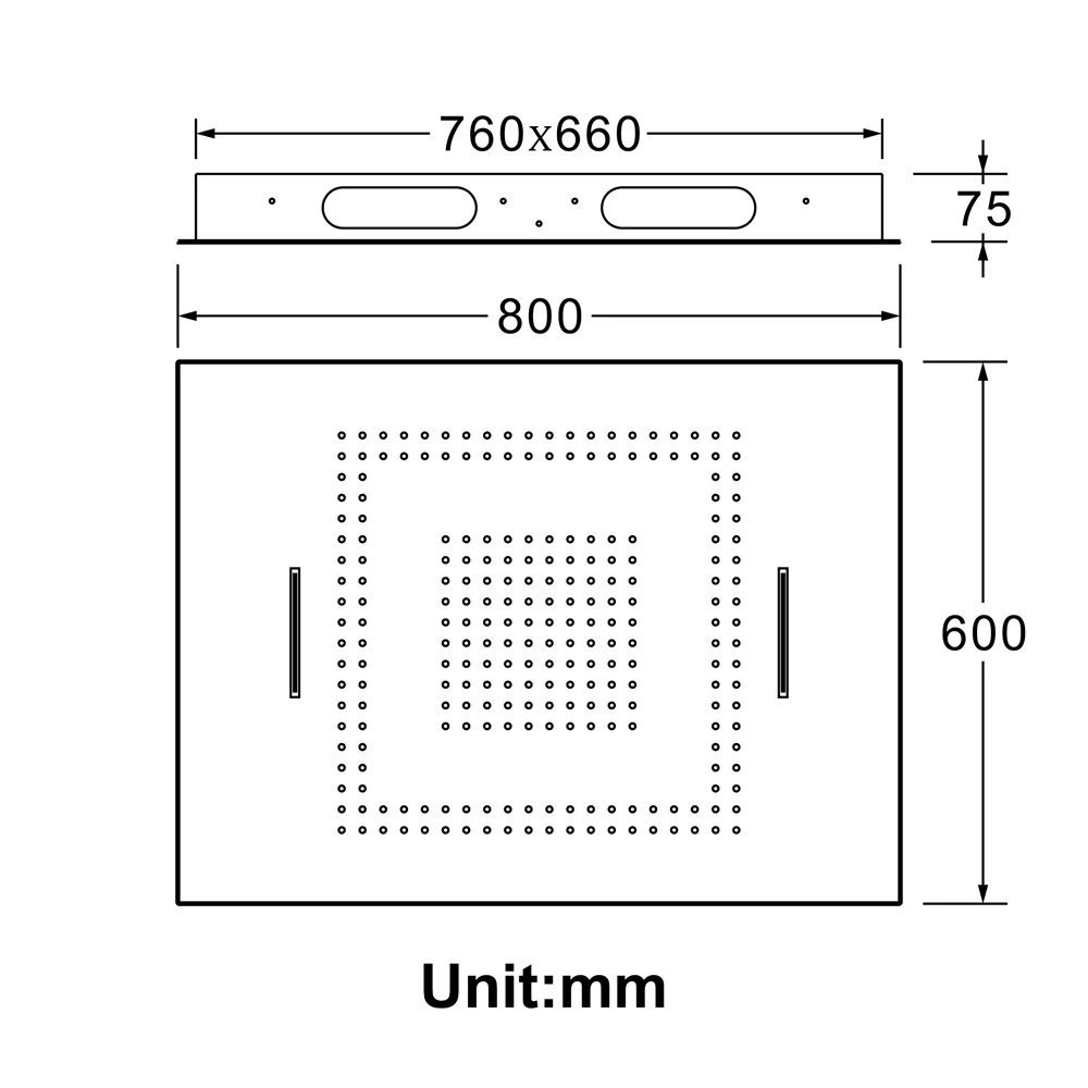 LED Shower Head Waterfall Rainfall Bathroom Shower Faucets Mixer Massage 304 Stainless Steel 600*800mm Shower Set Polished LED Shower Head Waterfall Rainfall Bathroom Shower Faucets Mixer Massage 304 Stainless Steel 600*800mm Shower Set Polished