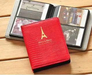 Высококачественный ПВХ кожаный пилон Instax Мини фото альбом для камеры вмещает 64 шт 3 дюйма фото мини-башня стиль фотоальбом - Цвет: Красный