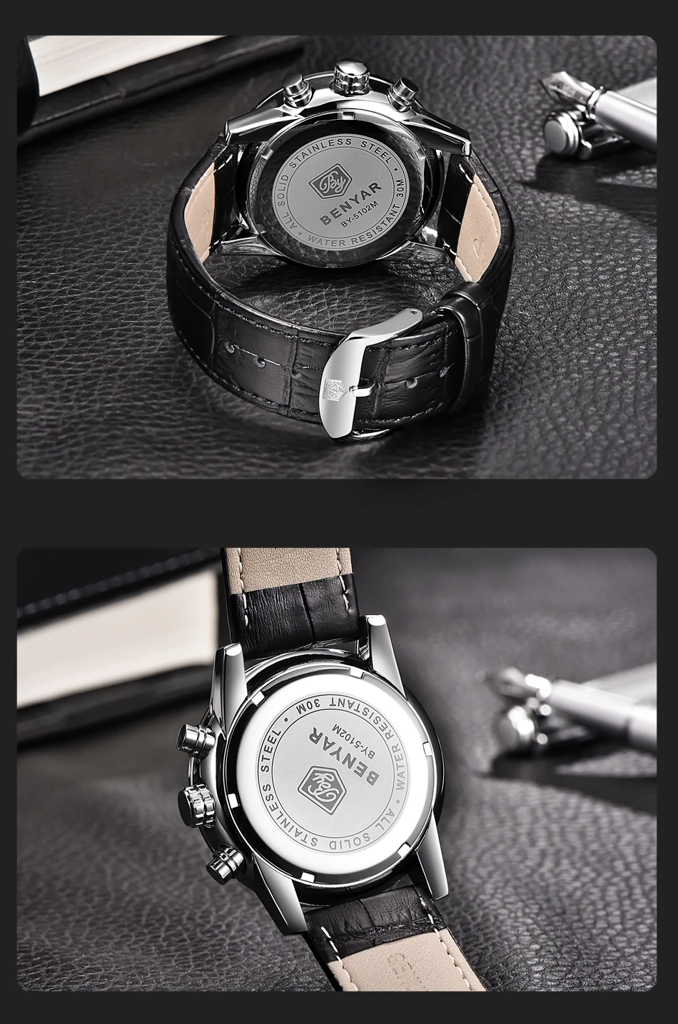 BENYAR, модные спортивные мужские часы с хронографом, лучший бренд, Роскошные военные кварцевые часы с ремешком из нержавеющей стали, Relogio Masculino
