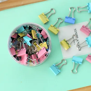 

12pcs/pkg 24pcs/pkg 48pcs/pkg color binder clip for student and office clips paper clamp office accessories