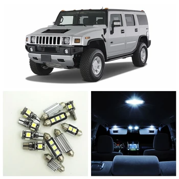

15pcs Canbus Error Free White Car LED Light Bulbs Interior Package Kit For 2003-2009 Hummer H2 Map Dome License Plate Lamp