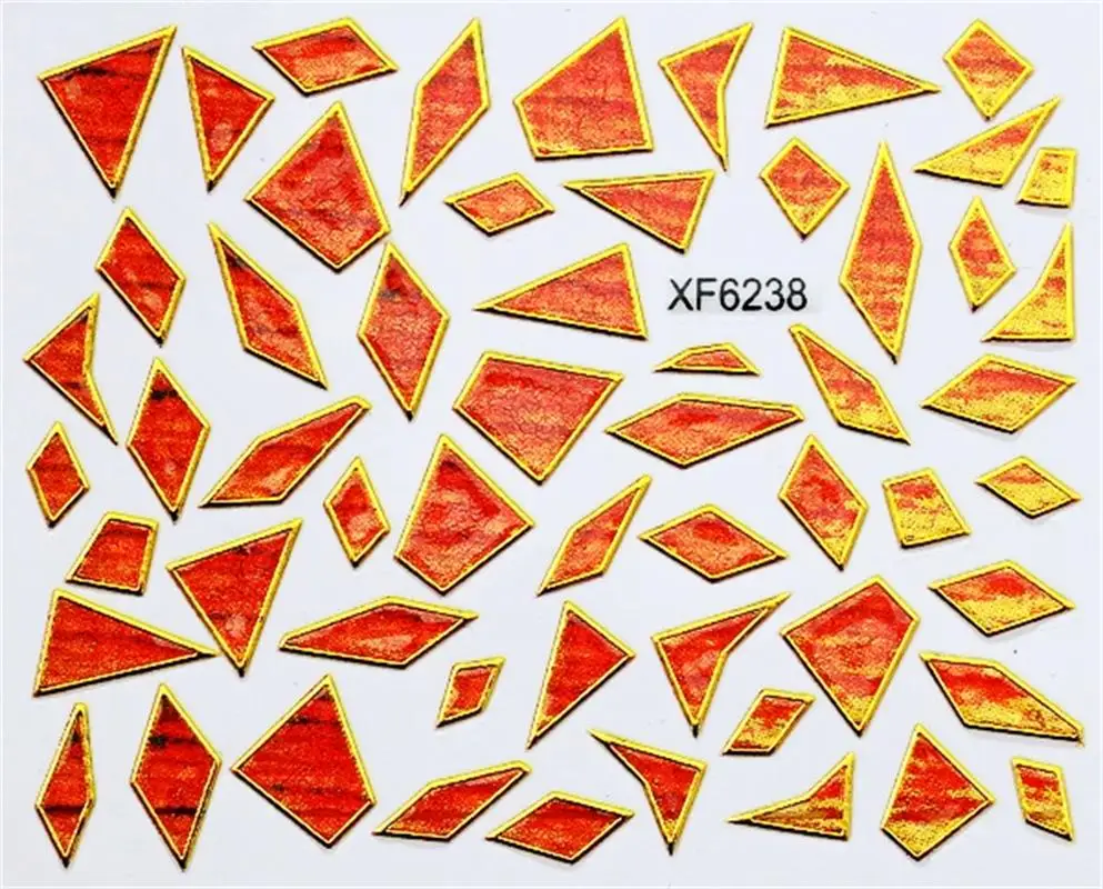 Цветные водостойкие стикеры 3D на ногти Nail Art для переноса воды, сделай сам, Звездный дизайн, Типсы для ногтей, аксессуары, инструмент для украшения XF6241B - Цвет: XF6238