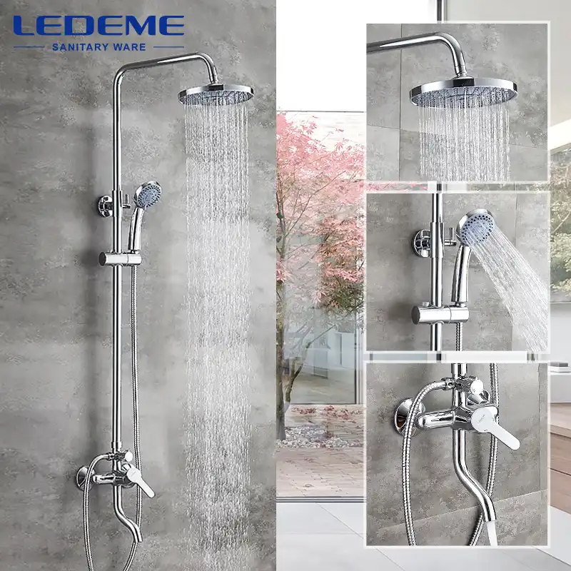 Ledeme New Arrival Bathroom Combination Basin Faucet And Shower