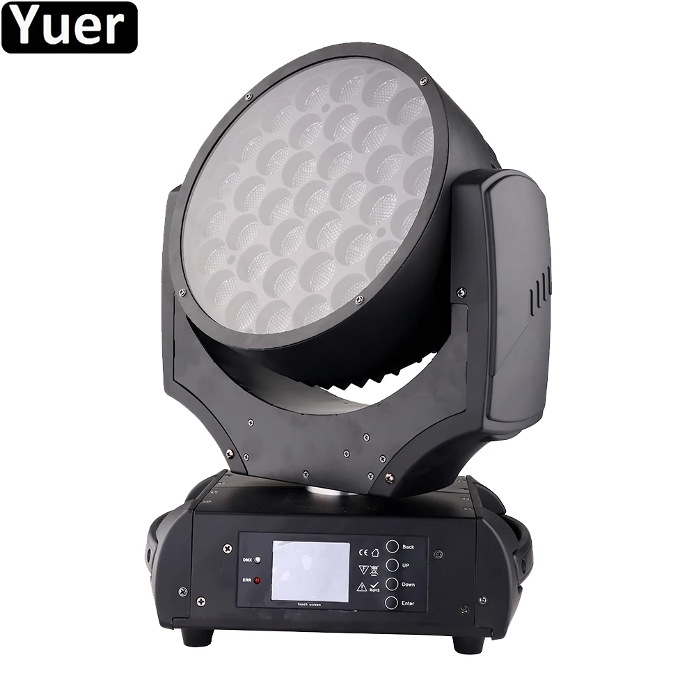 New 37x20W RGBW 4IN1 LED Zoom Moving Head Light DMX512 DJ Disco Stage Light Wash Effect Music Party Club Bar Moving Head Light
