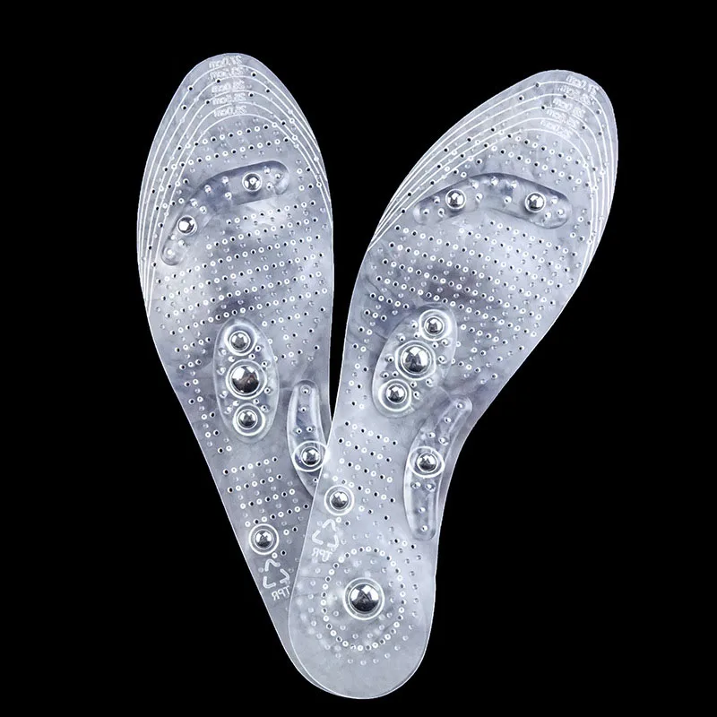 1 Pair Magnetic Therapy Massage Insoles Unisex Shoe Insoles Feet Soft Reused Silicone Foot Pads Can Be Cut For MenWomen (4)