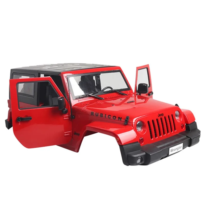 

1:10 RC Car Body Shell Jeep Wrangler Rubicon For 1/10 RC Crawler Car Axial SCX10 270mm Wheelbase Engine Cover Intake Grille part