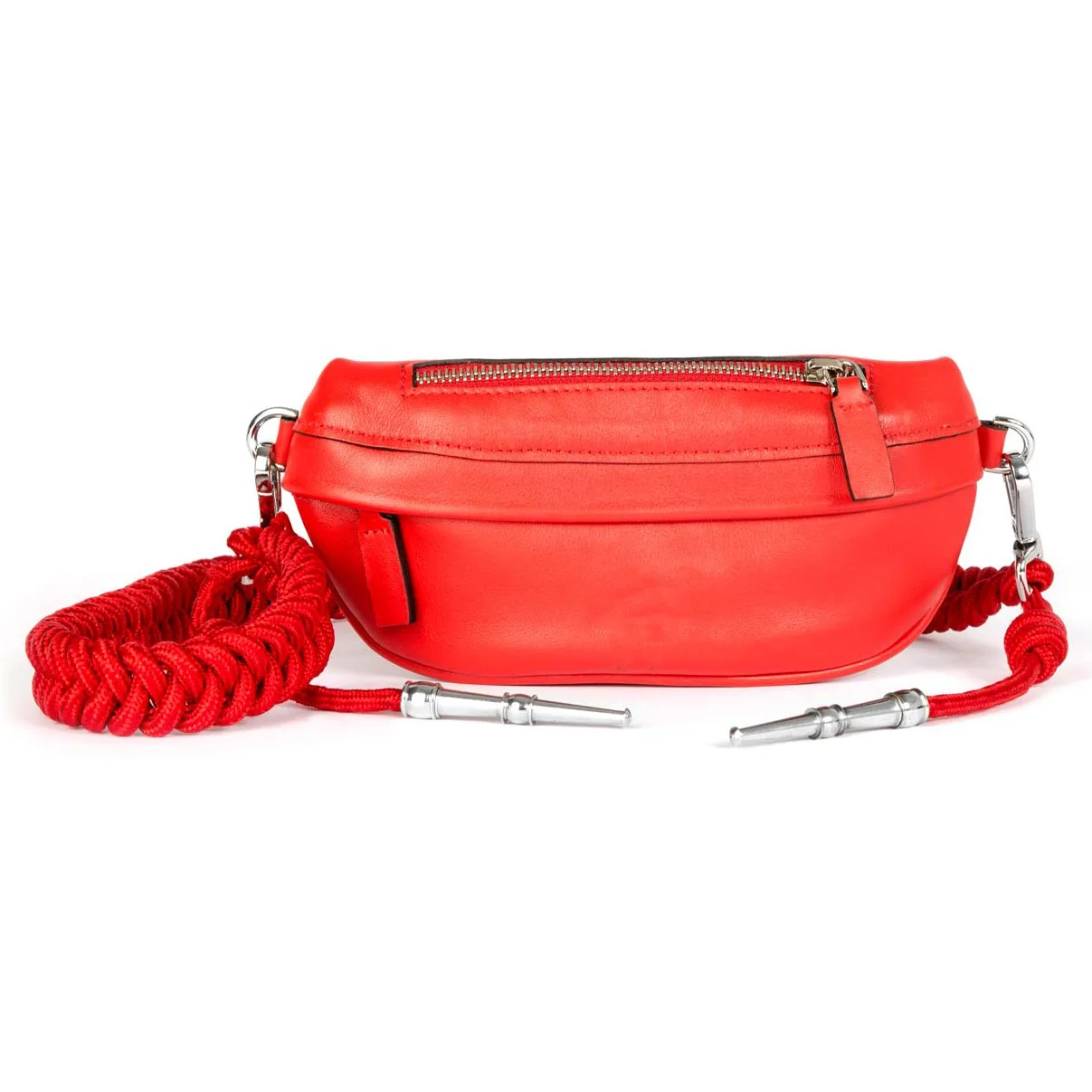 YIZHONG плетеная поясная сумка с узелком, роскошная дизайнерская нагрудная сумка, кожаная женская поясная сумка, модная поясная сумка через плечо для женщин - Цвет: red