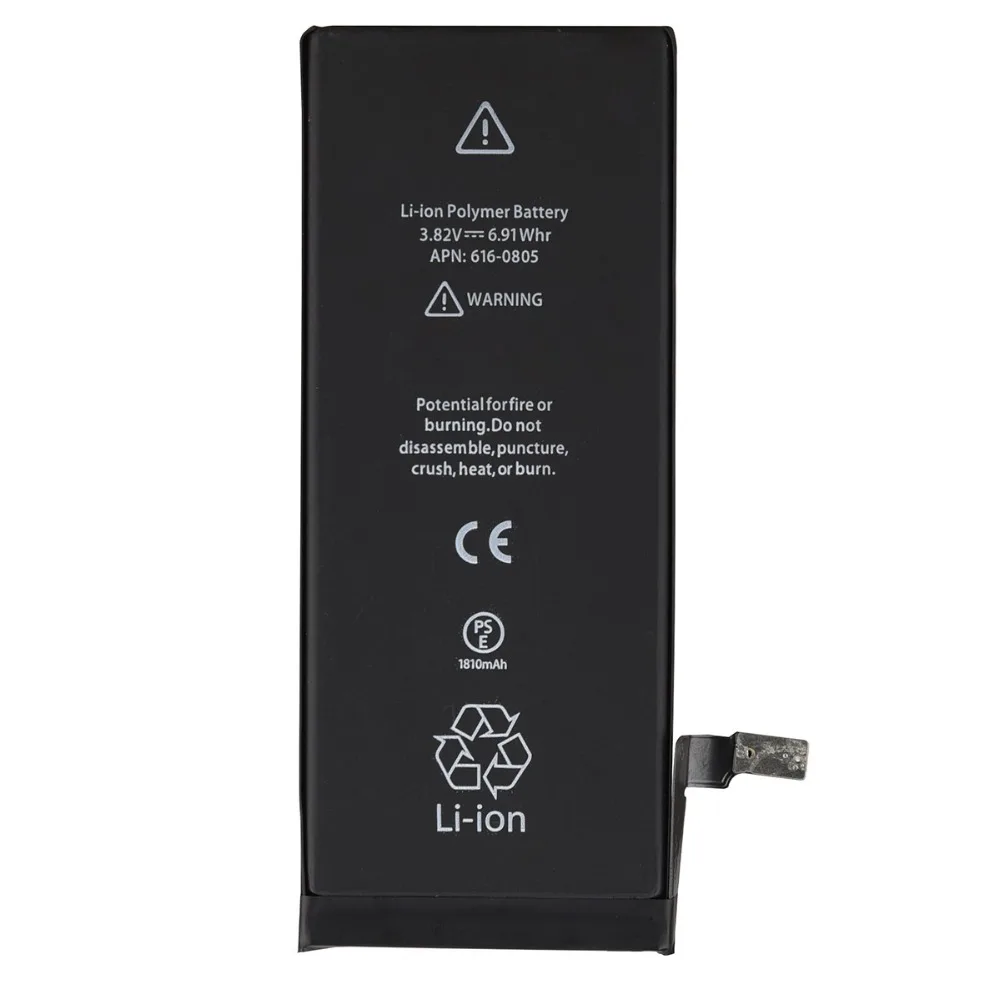 100 New 1810mAh Built in Lithium Battery For iPhone 6 6G Internal