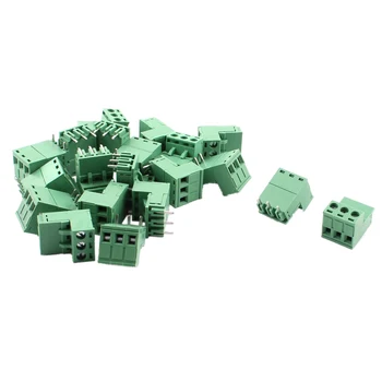 

20 Pcs 5.08mm 3 Way PCB Mount Screw Terminal Block for 14-22 AWG Wire