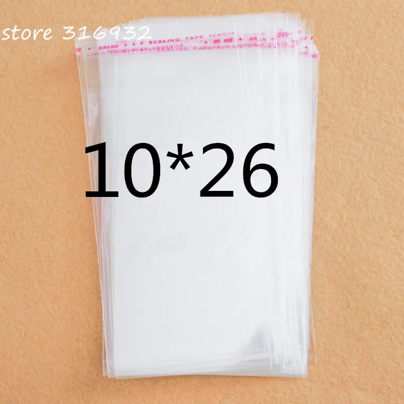 

Crystal Clear Resealable Poly Cellophane Bag 10*26cm Transparent Opp Bag Packing Plastic Bags Self Adhesive Seal 10*26 cm