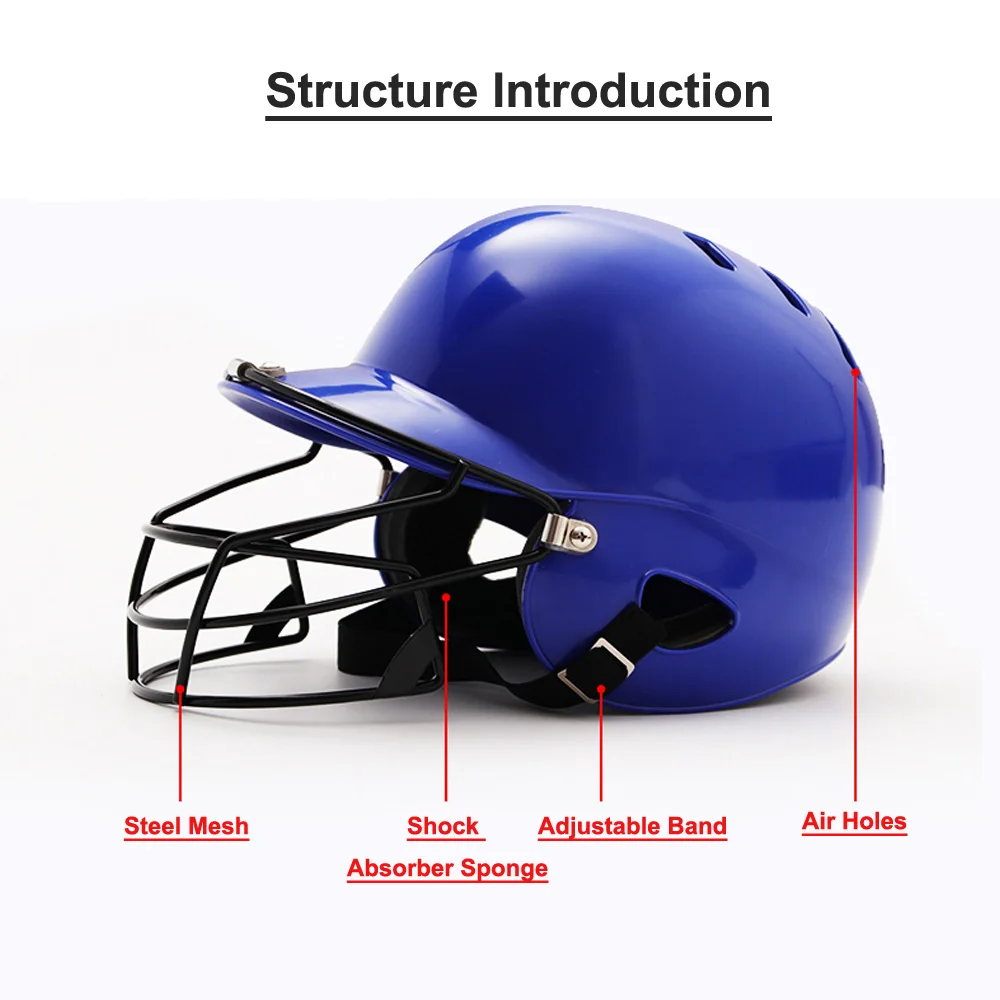 Профессиональный бейсбольный шлем со стальной сеткой для тренировки бейсбола