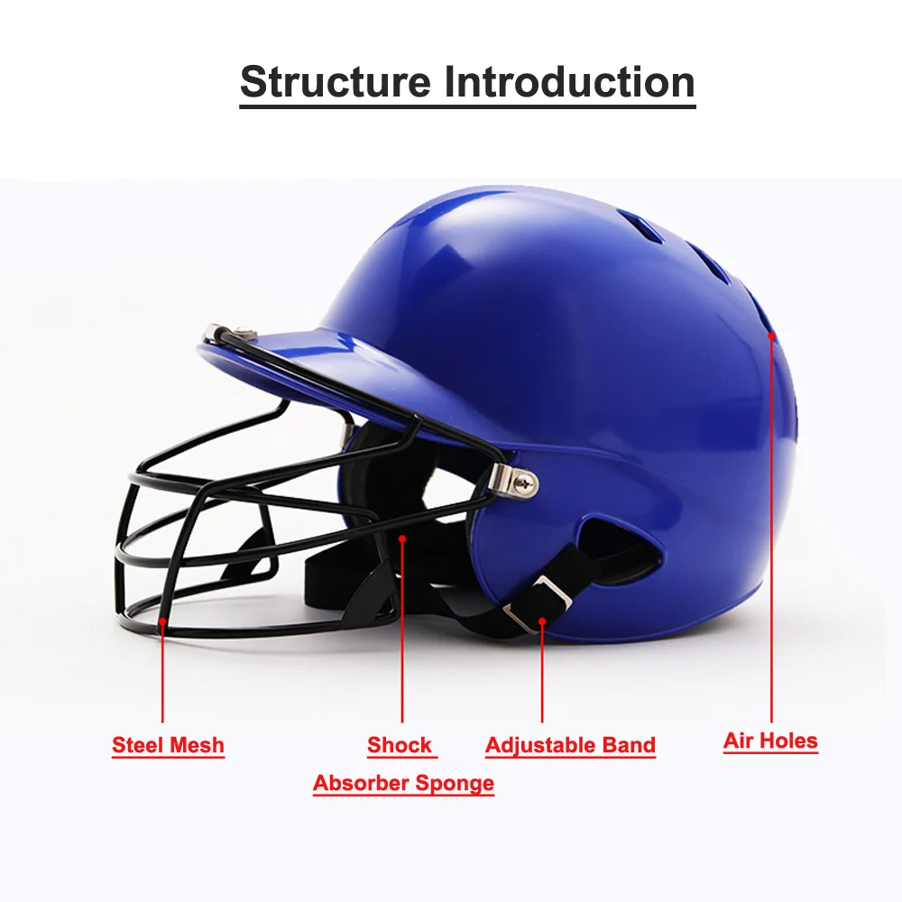Бейсбольный шлем со стальной сетчатой головкой и защитой лица для профессиональной Бейсбольной Тренировки