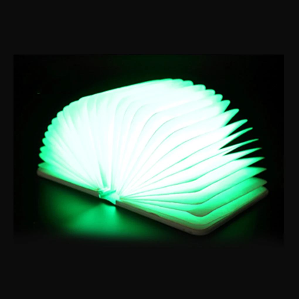 Цвет ful Портативный книга-образный USB Ночник Высокое Яркость светодиодный Малый Цвет-изменение окружающей среды книга лампы