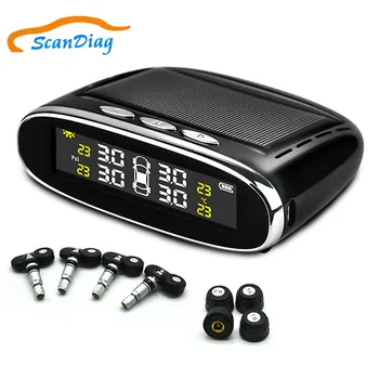 

2018 Solar TPMS Tyre Pressure Monitoring Solar System Car Tire Security Temperature Safety Diagnostic Tool 4 Internal/External