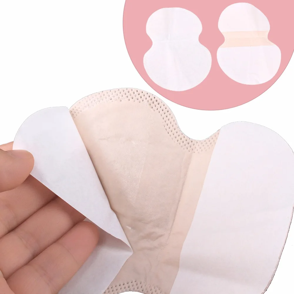 50PCs/Set Underarm Cotton Sweat Pad Clothing Perspiration Pads Absorb Sweat Armpit Stop Sweat Shield Pad Anti Sweat Sticker Pads