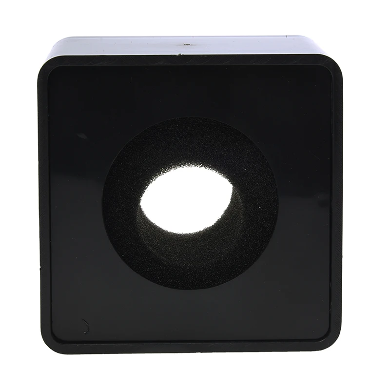 

1pc Black ABS Mic mini phone Interview Square Square Logo Flag Station