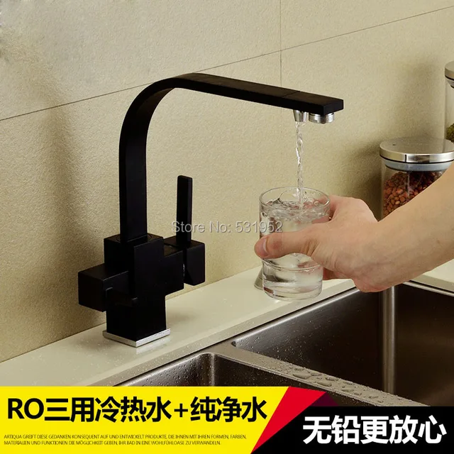 Best Offers Deck Mounted 100% Brass Kitchen Faucet Black Drinking Water Filter 2 Function Water Tap US Certification High Quality Sink Mixer Best Offers Deck Mounted 100% Brass Kitchen Faucet Black Drinking Water Filter 2 Function Water Tap US Certification High Quality Sink Mixer