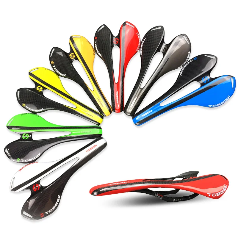 

Ultralight Bicycle Saddle 3K Carbon Bicycle Seat 8 colors Mountain Road Bike Saddle Cycling Parts Matte Glossy