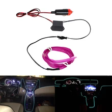 3 м зажимной край EL провод Светильник украшение автомобиля Атмосфера лампы автомобилей Ремонт светильник источник гибкие аксессуары для автомобиля стиль