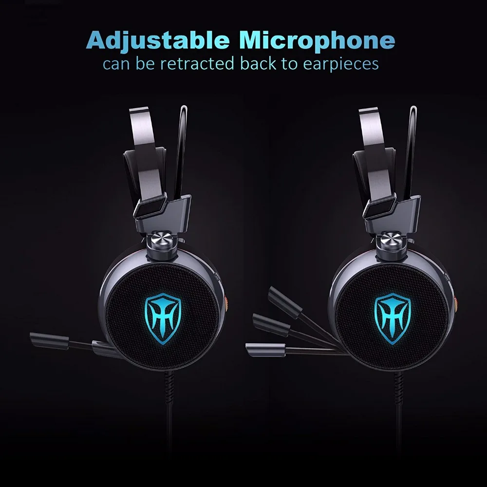 Лучшие PC Gaming Headset 3D стерео наушники с Splitter адаптер регулируемый микрофон светодио