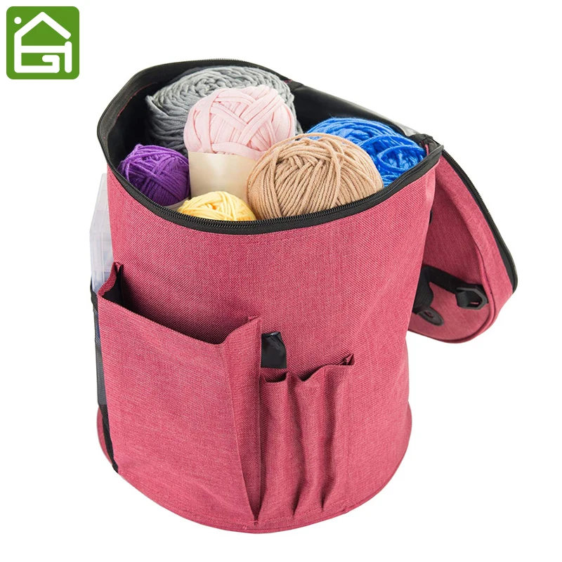 Portable Knitting Organizer Bag for Storage Yarn Lightweight Tote Weave