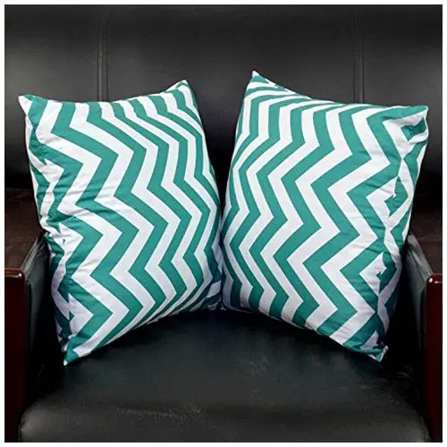 

HOT SALE 17.71 X 17.71 Inches Decorative Polyester and linen s Square Throw Pillow Cover Cushion Case Handmade Chevron Stripe