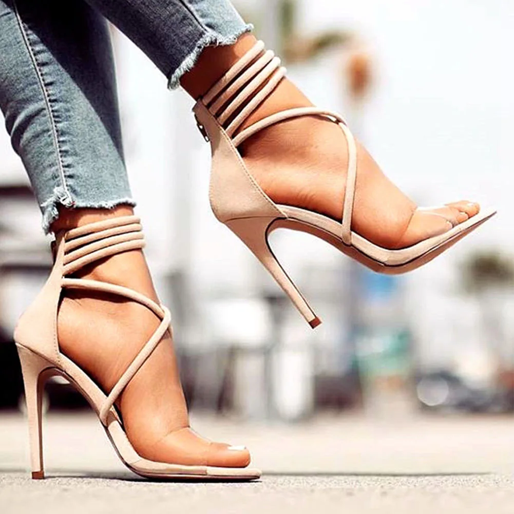 

Lapolaka sexy Women Shoes Big Size 32-43 Gladiator thin High Heels Fashion Party Summer Sandals Shose Woman