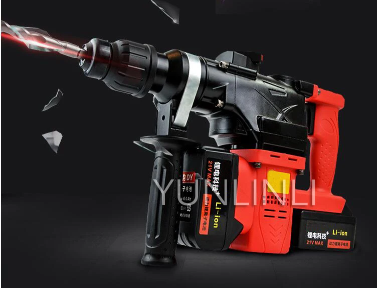 Lithium Battery Rotary Hammer Heavy Duty Cordless Impact Drill Power Tool Cordless Hammer