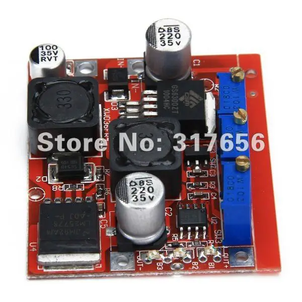 

DC Auto Boost Buck Converter LM2596 LM2577 4-35V to 1.25-25V 4A Step up / step down voltage Module Regulator with CC CV Charging