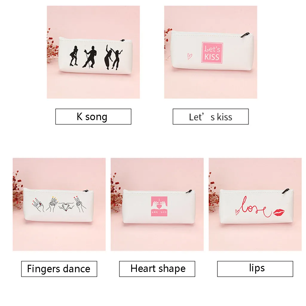 

Office Storage Creative Finger Dance Pencil Bag Large Capacity Simple fresh and waterproof rangement bureau organisateur