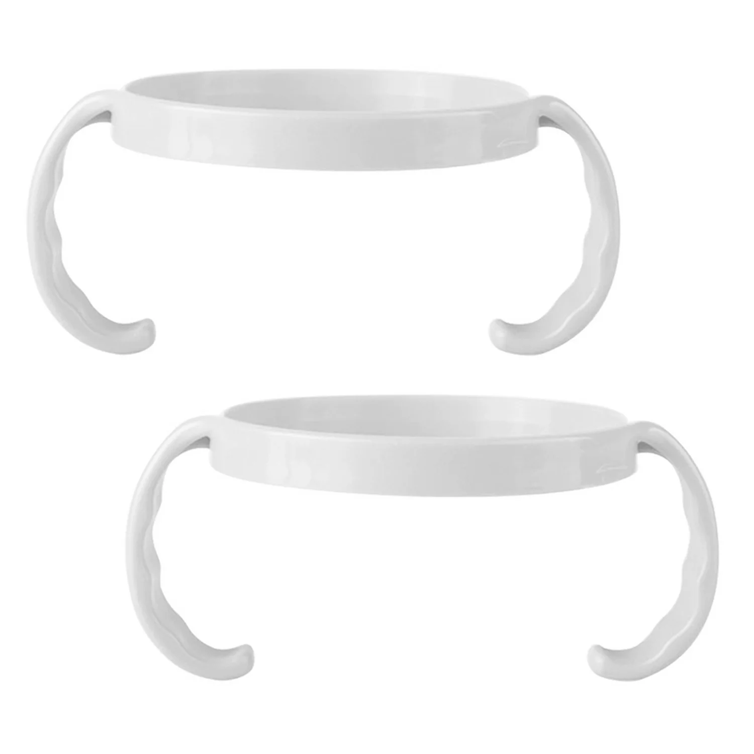 Beli Bayi Perawatan 2 Pcs Tahan Panas Makan Botol Susu Pegangan untuk Avent Bayi Anak Susu Piala Botol Aksesoris putih