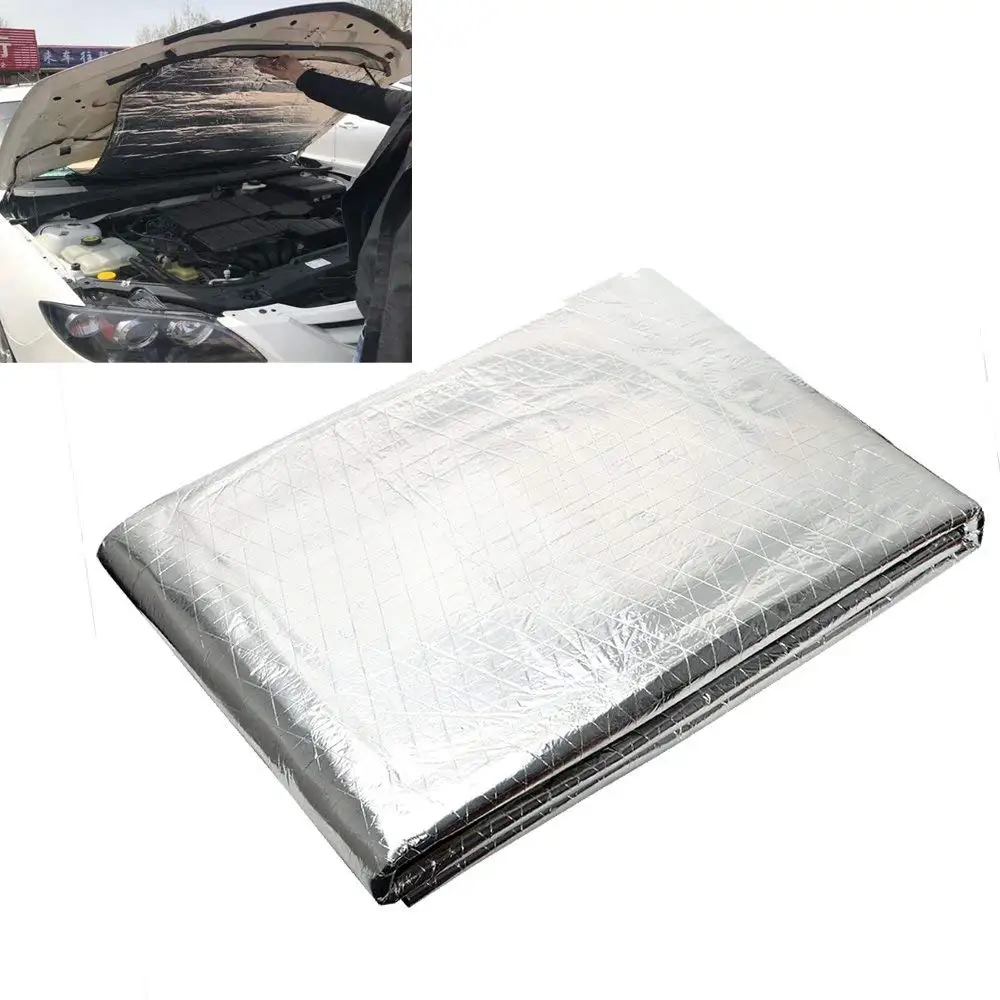 140x100 cm Vehicle Engine Firewall Heat Mat Car Hood Insulation MatSound & Heat Insulation