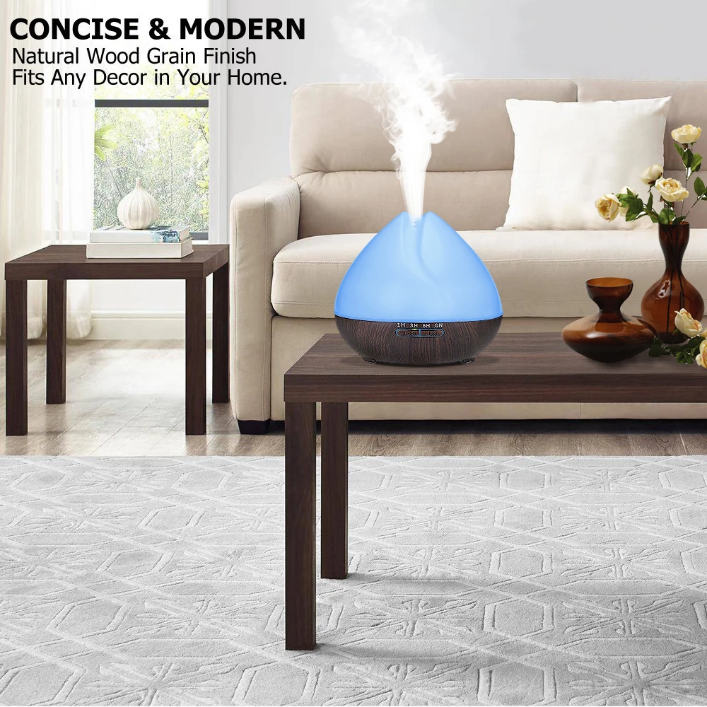 Günstig WiFi Smart Ultraschall luftbefeuchter fernbedienung Büro Ätherisches Öl Aroma Diffuser kühlen Nebel Maker Schlafzimmer 550ml Kapazität